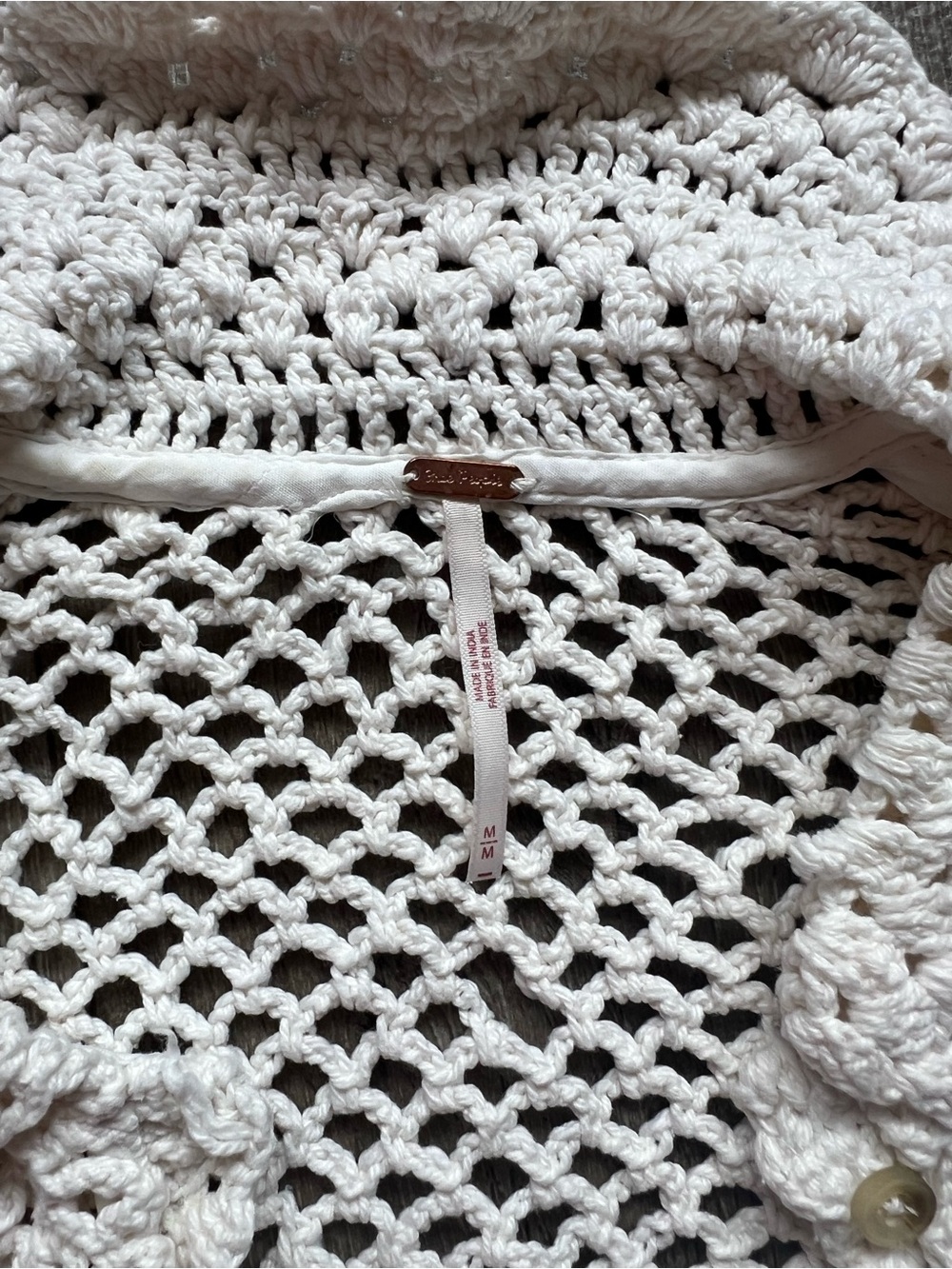 Free People Lilly Cream Crochet Top Womens - Picture 3 of 6